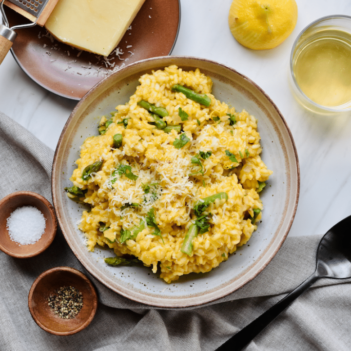 Lemon Parmesan Risotto With Asparagus - Mediterranean Savor