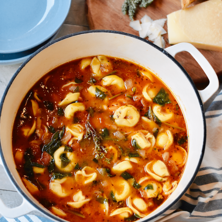 Rustic Italian Tortellini Soup - Mediterranean Savor